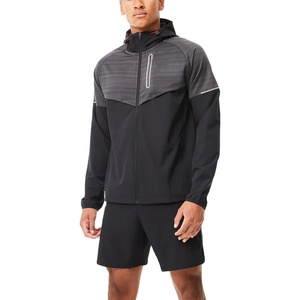 Chaqueta cortavientos para deportes al aire libre de otoño 2025 de talla grande personalizada para hombre chaqueta informal con capucha y cuello levantado para senderismo escalada - Product Image 1