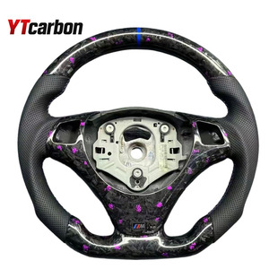 Ytcarbon พวงมาลัยคาร์บอนไฟเบอร์หนังสีแดงพื้นเรียบ M ประสิทธิภาพสูงสำหรับ X1 M3 E81เมตร E82 E84 E90 E91 <span class=keywords><strong>E93</strong></span> E92 - Product Image 2