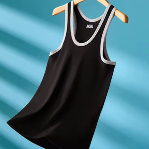 Débardeurs pour hommes en coton 100% en gros, débardeurs à deux tons, débardeurs à un ton, débardeurs de sport pour la course à pied - Product Image 3