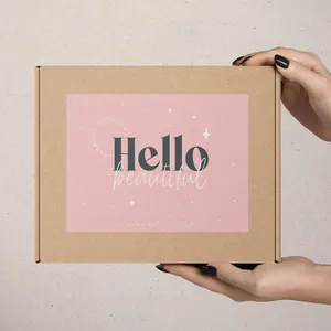 Caja de cartón corrugado para regalo, plantilla de etiqueta de caja de envío, pegatina de agradecimiento para caja de zapatos de tela