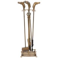 Ensembles de feu en laiton d'appel traditionnel avec des outils polis et un look antique élégant pour une utilisation fonctionnelle et décorative