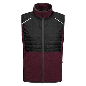 เสื้อกั๊กแจ็กเก็ตขนเป็ดลำลองสำหรับผู้ชายเสื้อบุผ้าสองชั้นมีซิประบายอากาศได้ดีสำหรับใส่ในฤดูหนาวซักด้วยสีพื้น - Product Image 3