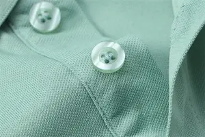 Polo de verano para hombre 2025, Top de negocios informal de manga corta de seda helada de Color puro con diseño Simple - Product Image 2