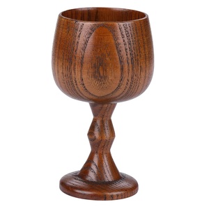 New Unique Design Mango Wooden <b>Goblets</b> for Hotel Bar Natural Polish Wine <b>Glass</b> for Home Restaurant Bar Pottery Drinking <b>Glass</b> - Product Image 5