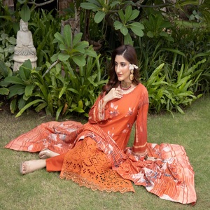 <b>Kurta</b> Set for <b>Women</b>-Wholesale Pakistan Indian Three Piece Viscose Heavy Embroidered Ethnic Modern Design Salwar Kameez Dupata - Product Image 6