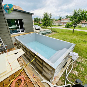 <span class=keywords><strong>Piscine</strong></span> hors sol à structure en acier, modulaire, personnalisable, pour extérieur, <span class=keywords><strong>avec</strong></span> fonction bain froid et chaud - Product Image 5