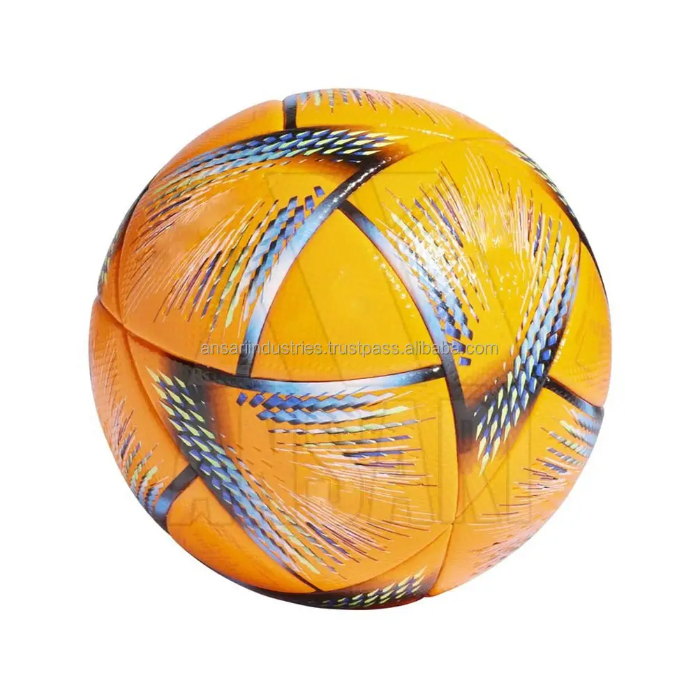 Hot sale professional match Football Customize Size 5 Leather Training Football Soccer Ball