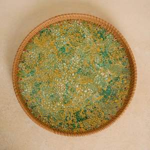 Design chaud coquille d'oeuf en rotin rond plateau de service variété de taille pour table café et ustensiles de cuisine en gros de haute qualité du Vietnam - Product Image 3