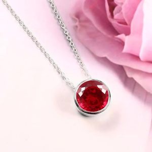 925 Sterling <b>Silver</b> Ruby Brilliant Cut Classic Style Women's Wedding Engagement <b>Charms</b> Third Party Certified Jewelry - Product Image 1