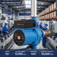 Pompe de recirculation d'eau chaude JINGONG LPS15-9 220V/110V 2026, 3 vitesses commutables, 3/4'', basse pression, personnalisable OEM pour maisons familiales