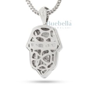 Lujo Iced Out Egyptian Bandana Faraón Colgante Collar Cubano Link Hip Hop Cadena para hombres Estilo rapero Diamante - Product Image 5