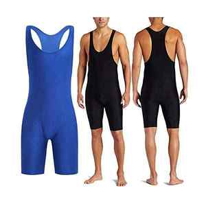 ชุดมวยปล้ำแบบใหม่ จำนวนมาก ราคาถูก ผลิตจากโพลีเอสเตอร์ ระบายอากาศได้ดี ไม่มีสาย ขาย - Product Image 3