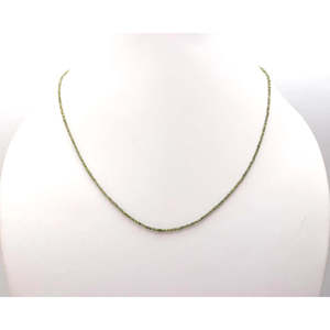 Collier Green Diamond en argent sterling 925 avec perles facettées rondes de 1,5 à 2,3 mm, 16 pouces - Product Image 1