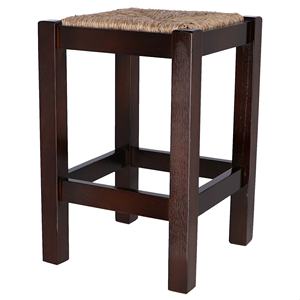 Panca Rustica in Legno WELL HOME con Finitura Noce 32.5x32.5x48.5 cm per Uso Esterno - Product Image 1