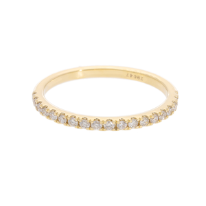 สายเพชรธรรมชาติ0.29CTW ทอง14K คลาสสิกสำหรับผู้หญิงที่เพรียวบางติดตั้งครึ่งปูด้วยเพชรทรงกลมตัด - Product Image 6