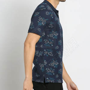 Venta al por mayor de polos personalizados con bordado, 100 algodón camiseta Golf Loose Fit Polo estampado en blanco hombres Polo Shirt - Product Image 6