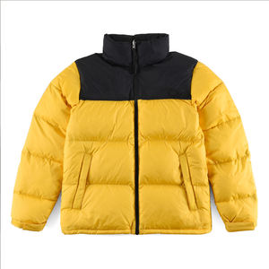 Premium Winter <b>Canvas</b> Puffer Jacket Thickened Insulated Warm <b>Waterproof</b> Stand Collar Front Logo Streetwear for Unisex - Product Image 1