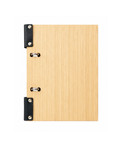 DIVRIS Wooden Menu Cover Brown with Binder and <b>Leather</b> Straps Multiple Pages Capacity for Restaurants - Product Image 4