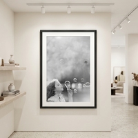 Cadre d'affichage vertical créatif Americanflat 24x34 avec passe-partout en bois poli 20x30 pour photos 24x34, affichage mural, écologique, noir