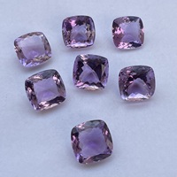 Pierre précieuse naturelle en améthyste du Brésil, taille coussin facetté, 20 mm 25 mm, vente en gros, pierre semi-précieuse pour la fabrication de bijoux, certifiée AAA
