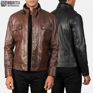 Custom Street Wear 2025 Camuflaje de alta calidad Unisex Manga completa Chaqueta de cuero con logotipo personalizado y color - Product Image 3