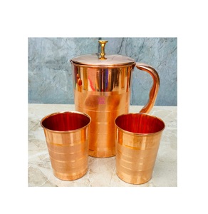 Tùy Chỉnh Thiết Kế Handmade Đánh Bóng Sức Khỏe Lợi Ích Tinh Khiết 100% Đồng Jug Kích Thước Khác Nhau Cho Đảng Thiết Bị Đám Cưới Uống Đồ Đồng Jug - Product Image 4