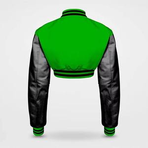 OEM personalizado transpirable mujeres motocicleta Varsity chaqueta invierno acolchado estilo universitario cuero genuino mangas Casual Universidad - Product Image 3