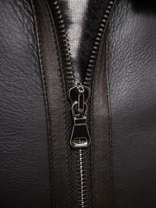 Abrigo de piel sintética de invierno de cuero genuino con solapa de muesca Sherpa Shearling chaqueta de cuero cálida para hombre con Cuello de piel chaqueta de cuero 2024 - Product Image 3