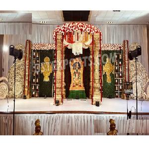 Grand Tamil Wedding Balaji Mandapam EE. UU. Grand Elephant Face Pilar Stage para Malasia Las mejores bodas Lujosas Decoración de escenario - Product Image 1