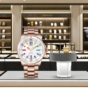 Elegante Reloj Ronda de 42 mm con Caja de Acero Inoxidable, Movimiento de Cuarzo, Cristal de Zafiro, Resistente al Agua hasta 10 ATM para Uso Diario - Product Image 3