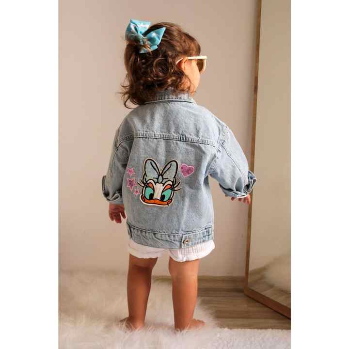 Girl Daisy Embroidered Denim Jacket Mv149