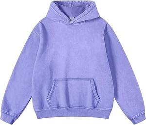 เสื้อฮู้ดทรงแบ็กกี้ของผู้ชายซักได้กรดผ้าฝ้าย100% ผสมระบายอากาศลายพื้นใส่สบายสำหรับฤดูหนาว - Product Image 4