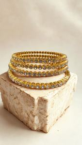 Conjunto de Brazaletes de Lujo con Pedrería para Bodas y Celebraciones, Conjunto de Brazaletes Clásicos de Moda con Revestimiento Duradero para una Larga Duración - Product Image 2