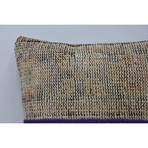 Motif Vintage 16x16 pouces Beige laine Kantha mosaïque Paisley lambrissé raisin Patchwork oreiller tissé Technique - Product Image 2