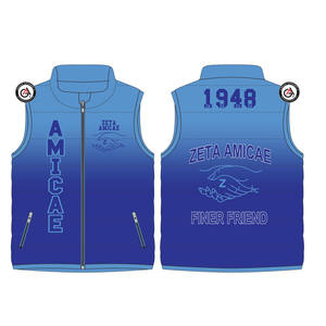 คุณภาพสูงผู้ชายฤดูหนาวบุรุษลงเสื้อกั๊กStand-Up Collarเสื้อกันลมZeta Amicaeปักเป้าเสื้อกั๊ก - Product Image 1