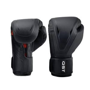 Elite New Genuine Leather MMA Guantes para entrenamiento Hook-and-Loop Muñequera Boxeo Sparring Guantes - Product Image 1