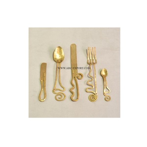 Meilleures ventes, ensemble de couverts décoratifs couleur or, hôtels, décoration de table de fête de mariage de qualité, vente en gros de métal poli miroir - Product Image 1