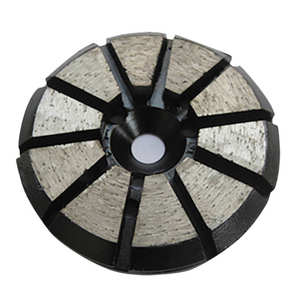 Disque de meulage diamanté <span class=keywords><strong>à</strong></span> liaison métallique CPS de 3 po / 76 mm, 10 segments biseautés, avec 3 trous M6 pour meuleuses de sol <span class=keywords><strong>à</strong></span> visser - Product Image 1