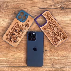 ใหม่Handmadeสไตล์Toolledหนังเคสโทรศัพท์ส่วนบุคคลVINTAGE LUXURYคุณภาพสูงToolledดอกไม้สําหรับIPhone 15 PRO MAX - Product Image 2