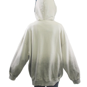 Fábrica de algodón 100% al por mayor jerséis de hombre de Color degradado 400 500 Gsm Sudadera con capucha desgastada sudaderas con capucha impresas - Product Image 5