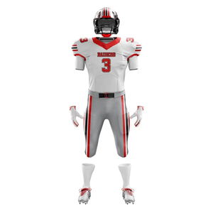 Ensemble de maillots de football américain pour hommes, bleu et jaune, imprimé numérique 16, col en V, manches courtes, anti-humidité, coupe classique - Product Image 4