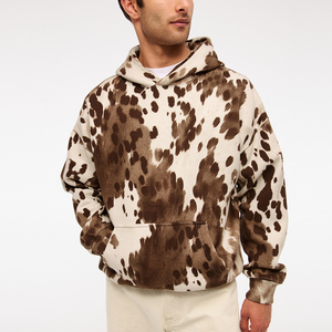 Sudaderas con capucha de manga larga con bolsillo y apliques vintage personalizados con estampado de abullonado para hombre - Product Image 2