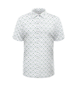 Chemise boutonnée en polyester léger pour homme Chemise de voyage anti-rides Tenue décontractée fabriquée au Vietnam - Product Image 1