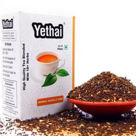 Herbal Black Tea is a product of the combinations of the finest Assam tea with more than 18 Ayurvedic herbs