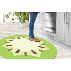 Alfombra estampada verde kiwi, alfombra de lujo gruesa lavable a máquina en 3D, con pelo suave - Product Image 2