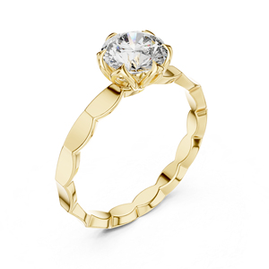 Anillo Solitario de Diamante Cultivado en Laboratorio de 1 Quilate, Corte Redondo, Oro Blanco de 14K, Certificado IGI, para Uso Diario de Mujeres |   Diamante Cultivado Nuevo - Product Image 4