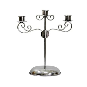 Photophore décoratif classique 3 bras chandelier candélabre pour décoration intérieure ornement Argent au meilleur prix - Product Image 2