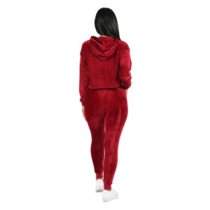 Nuevo Top Corto de Algodón de Alta Calidad 2026, Material de Felpa, Sudadera con Capucha para Mujer a Precio Económico, Conjunto de 2 Piezas para Chicas - Product Image 5