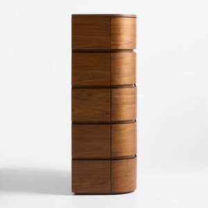 <span class=keywords><strong>Commode</strong></span> à 5 tiroirs <span class=keywords><strong>de</strong></span> style moderne, taille personnalisée, couleur <span class=keywords><strong>noyer</strong></span>, <span class=keywords><strong>commode</strong></span> haute pour chambre à coucher - Product Image 3