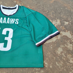 Camiseta de rugby y fútbol retro americano de alta calidad personalizada, técnica de sublimación de manga corta de malla para fanáticos estadounidenses - Product Image 2